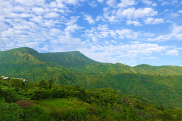 Fototapeta na wymiar Mountain National Park's landscape and sky in Thailand,