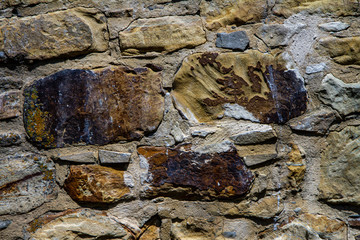 Wall structure in the castle of suceava romania