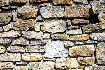 Wall structure in the castle of suceava romania