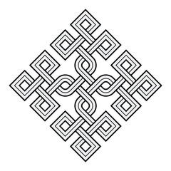 Viking Decorative Knot - Rings Square Edges