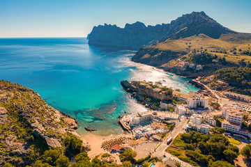 Cala San Vicente on a wonderful sunny day with crystal clear waters.