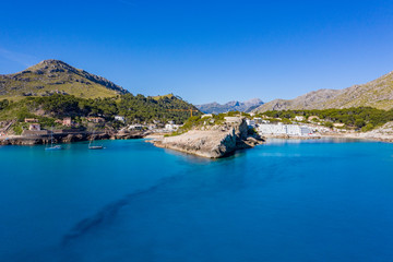 Cala San Vicente on a wonderful sunny day with crystal clear waters.