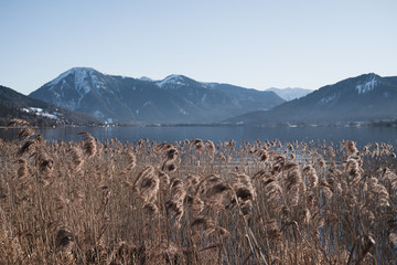 Lake view  with mountains 
