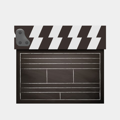 Fototapeta premium realistic clapper board used black