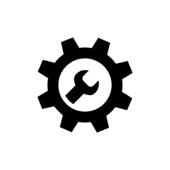 wrench and gear icon vector trendy design template