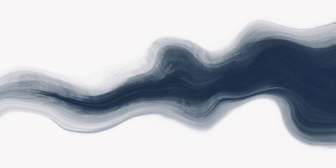 Abstract watercolor paint background dark blue color grunge texture with fluid wavy flowing shape for background, banner