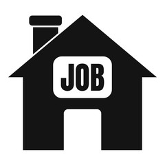 Job house icon. Simple illustration of job house vector icon for web design isolated on white background