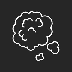 Dust in air chalk white icon on black background