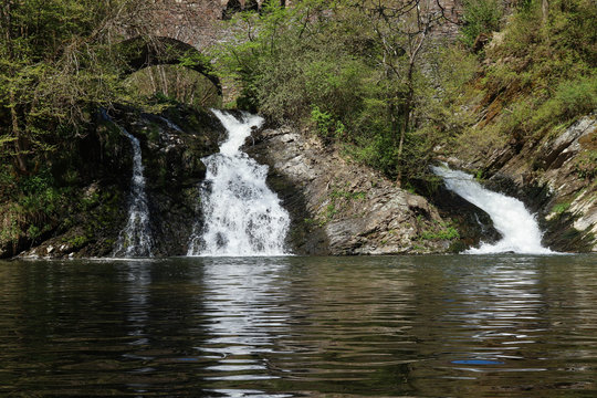 Elzbach Waterfall On A Walking Trail