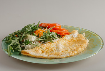fried egg with vegetables