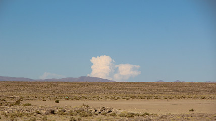volcano fire in the desert