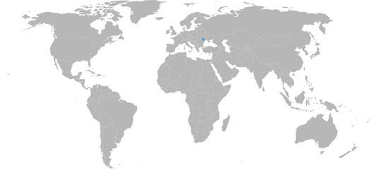 Fototapeta premium Lokalizacja mapy Mołdawii na mapie świata. Jasnoszare tło. Idealny do koncepcji biznesowych, tła, tła, naklejek, etykiet, plakatów, wykresów i tapet.