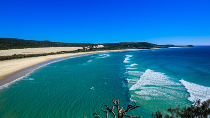 360 degrees view from Indian Head Lockout, Fraser Island, Queensland, Australia
