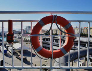 life buoy on a boat