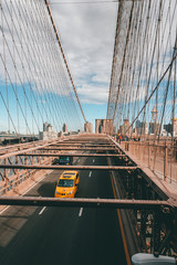 Fototapeta premium New York City, NY, USA - 04/20/2019: Brooklyn bridge