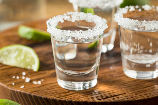 Alcoholic Tequila Shots with Lime
