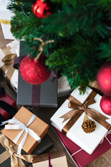 Stacked Christmas presents