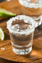Alcoholic Tequila Shots with Lime