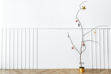 Minimal Christmas interior decoration