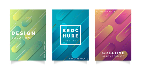 Abstract gradient cover design template set