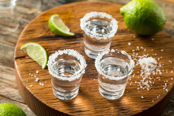 Alcoholic Tequila Shots with Lime