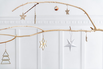 Minimal Christmas interior decoration