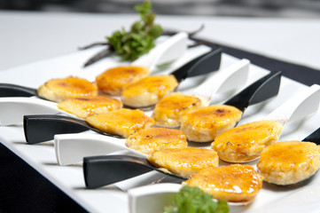 Rows of Creme Brulee Spoons