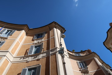 Fototapeta na wymiar Colourful Architecture in Rome