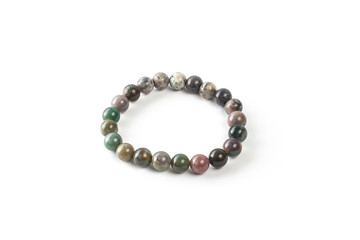 jasper bracelet on a white background isolate