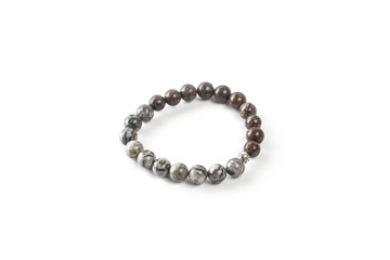 jasper bracelet on a white background isolate