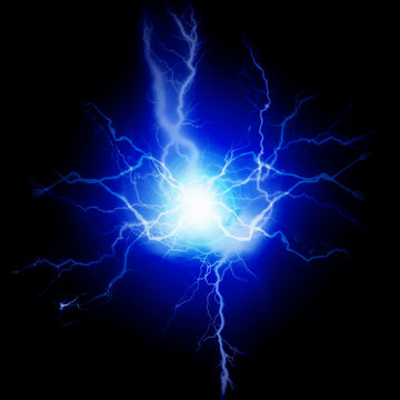 Lightning Energy Electricity Bolts Blue Pure Power
