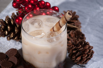 White Russian with Pastry Garnish
