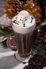 Irish Coffee with Cream Snowman