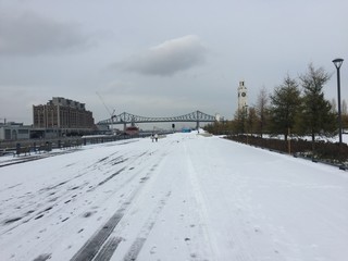 Fototapeta premium snow covered road Montreal