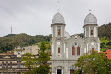 Yarumal, Antioquia / Colombia. June 6, 2018. The minor basilica of Our Lady of Mercy is a Colombian...
