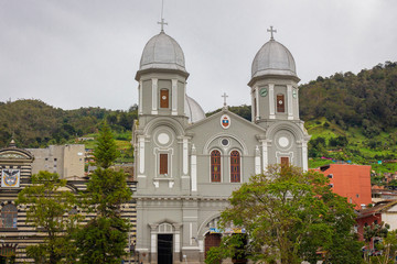 Yarumal, Antioquia / Colombia. June 6, 2018. The minor basilica of Our Lady of Mercy is a Colombian...