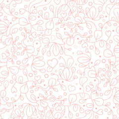 Romantic pattern. Delicate flowers in pink.