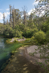 Fototapeta na wymiar Course of the Oitaven river in Galicia, Spain.