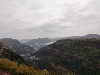 mountain landscape with clouds