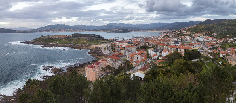 Partial view of Bayona, city of Galicia, Spain.