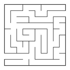 Abstract maze labyrinth with entry and exit