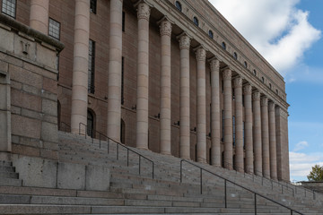 Fototapeta premium Historical government building in Finnish capital city Helsinki with no people