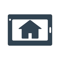 Smart house icon in flat style. Internet of things concept.