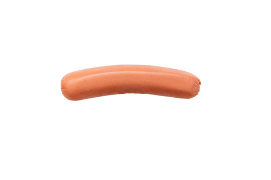 Raw frankfurter sausage isolated 