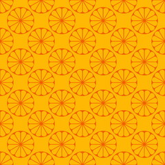 Orange fruit seamless bright art vector pattern - 341051173