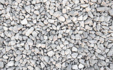 Background from small gray stones top view. The substrate for the inscription.