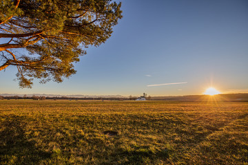 Abendstimmung an der Kapelle bei Raisting