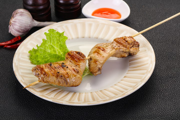 Chicken wings skewer