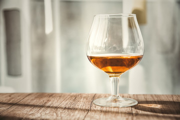 A glass of brandy, luxury cognac