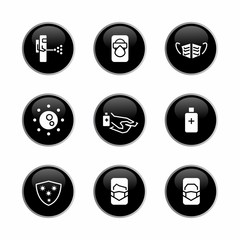 3d icon with coronovirus theme. Includes icons such as bacteria, pandemia, masks, viruses, ncov, for mobile applications and website design.